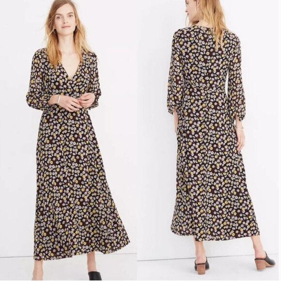Madewell Wrap-Front Maxi Dress in French Floral Size 8 - Picture 1 of 12